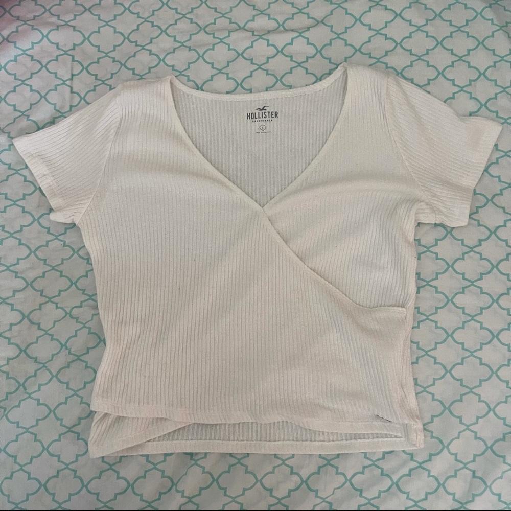 White Hollister Criss-Cross Top